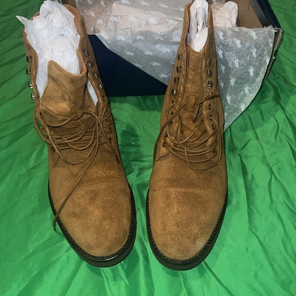 NIB Polo Ralph Lauren Bryson Brown Suede Lace-Up Boots size 13 - Picture 3 of 13